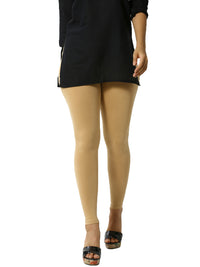 De Moza Women's Ankle Length Leggings Solid Cotton Skin Free Size - De Moza (4822486581311)