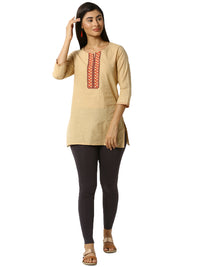 De Moza Ladies Ankle Length Leggings Solid Cotton Dark Grey - De Moza