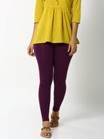 De Moza- Women's Dark Purple Leggings Ankle Length (4890553221183)