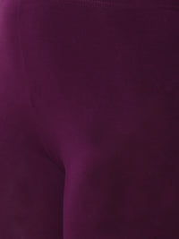De Moza- Women's Dark Purple Leggings Ankle Length (4890553221183)