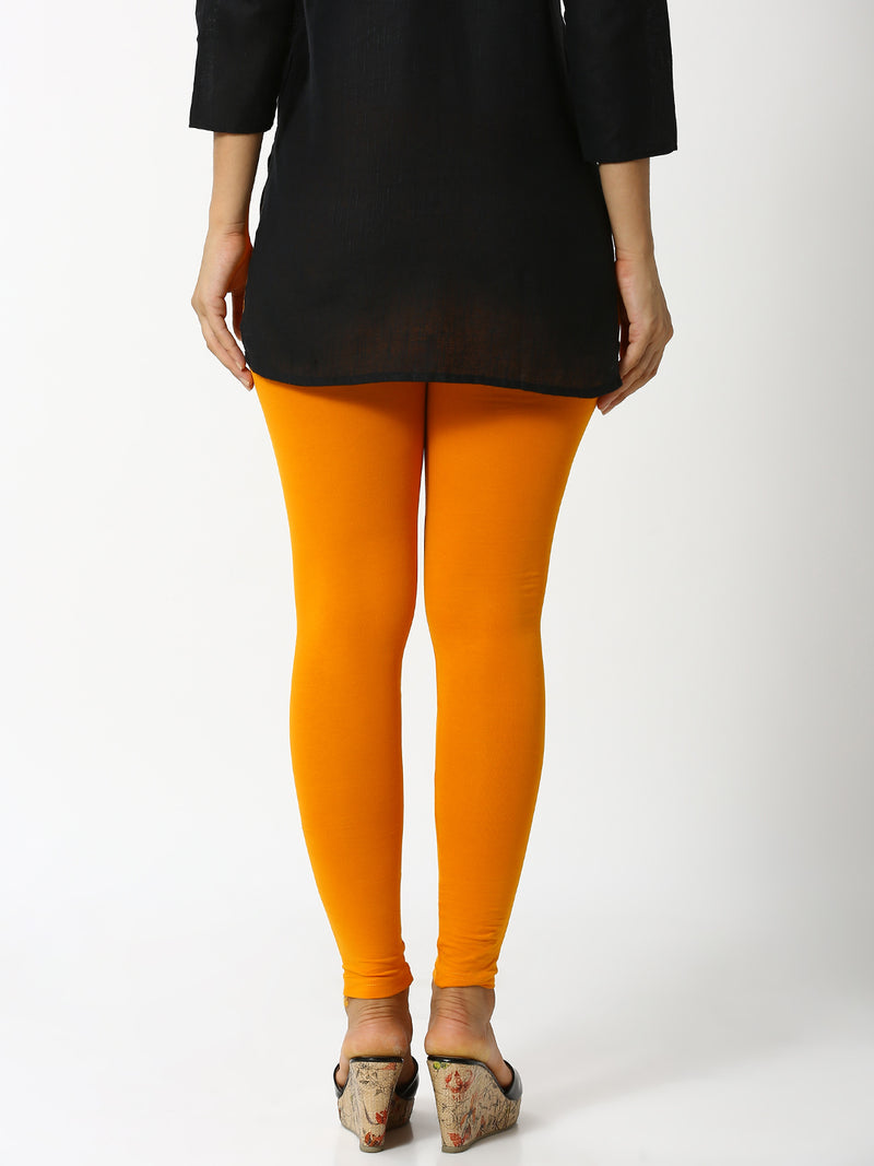 De Moza - Women's Orange Leggings Ankle Length (4890553122879)
