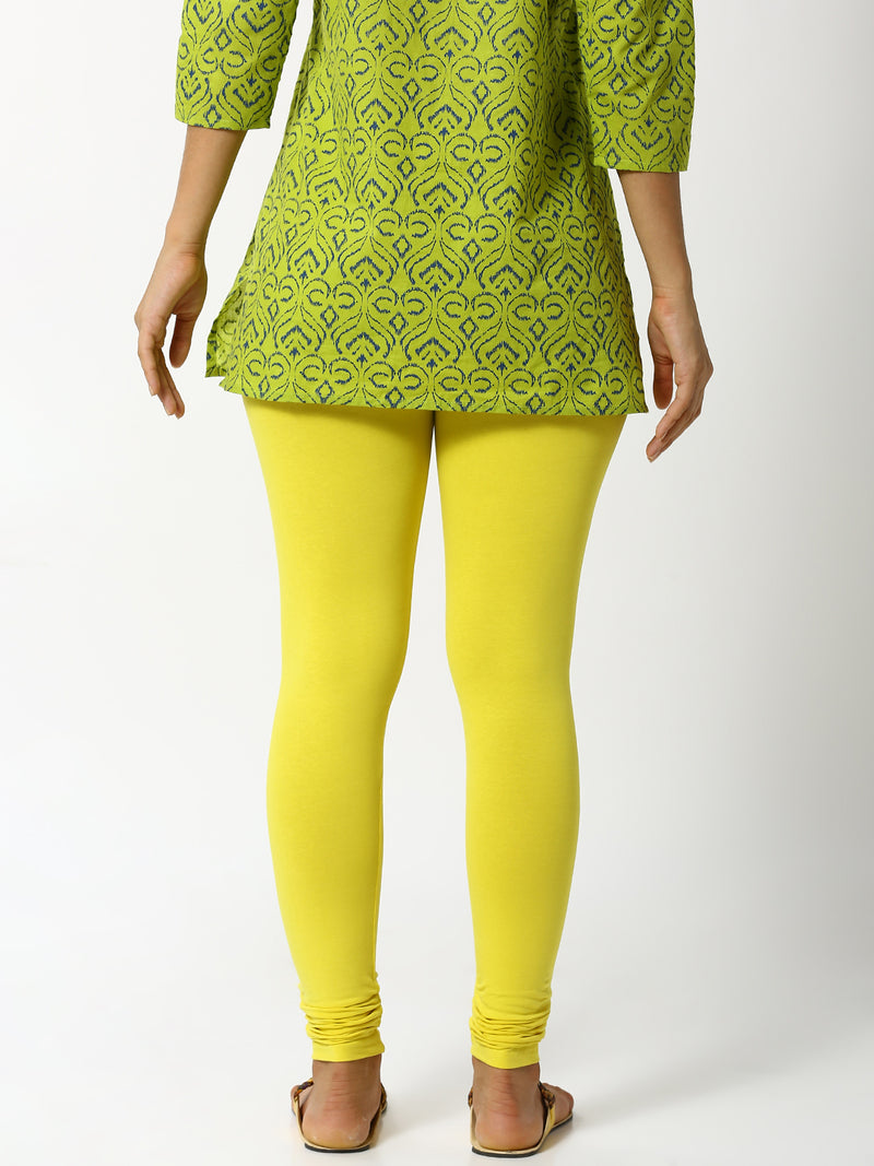 De Moza - Lemon Yellow Leggings Ankle Length (4890553286719)