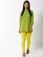 De Moza - Lemon Yellow Leggings Ankle Length (4890553286719)