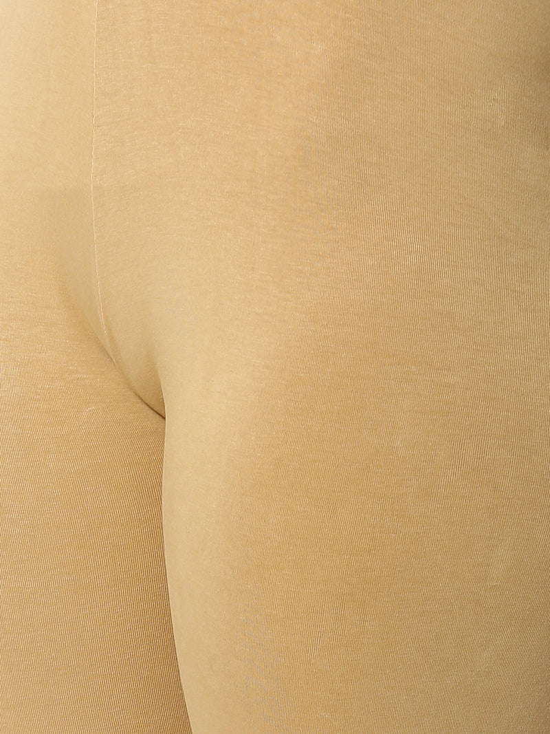 De Moza Ladies Ankle Length Leggings Solid Viscose Skin - De Moza