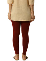 De Moza Superior Ankle Length Leggings Combo Pack of 2 Maroon&Cobalt - De Moza