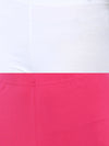 De Moza Superior Ankle Length Leggings Combo Pack of 2 White&Fuchsia - De Moza