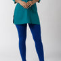 De Moza Ladies Premium Ankle Length Leggings Cobalt Solid Viscose