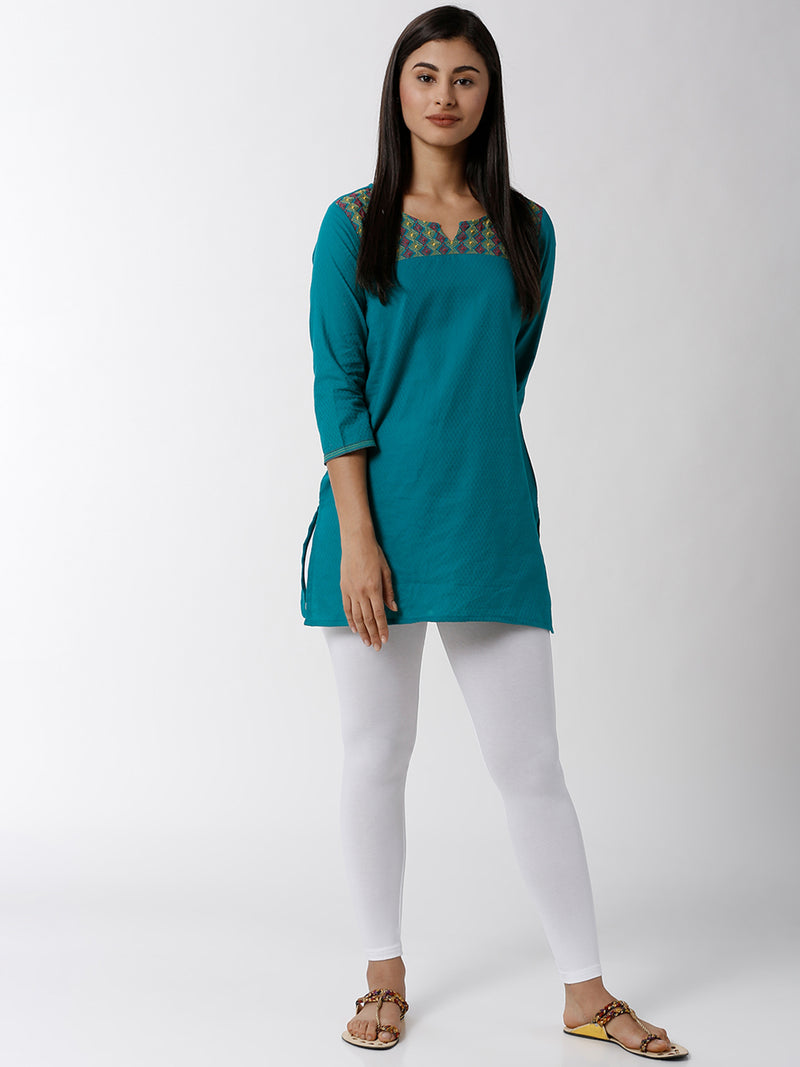 De Moza - Women's White Leggings (4890552303679)
