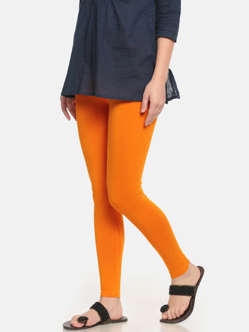 De Moza - Women's Dark Yellow leggings Ankle Length  (4890551910463)