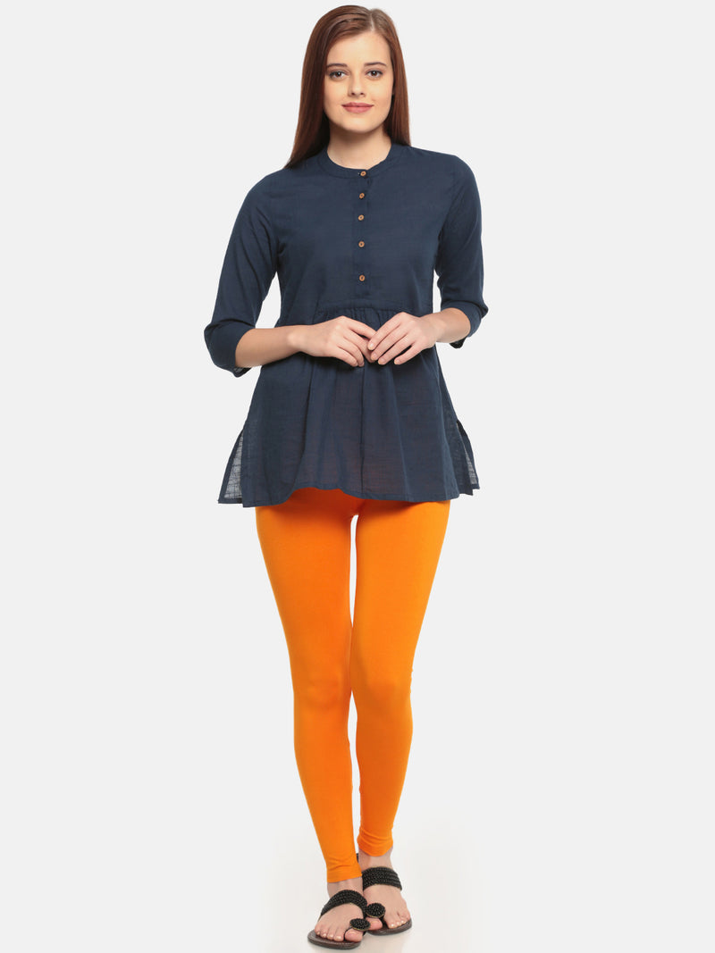De Moza - Women's Dark Yellow leggings Ankle Length  (4890551910463)