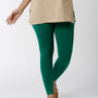 De Moza Ladies Premium Ankle Length Leggings Emerald Green Solid Viscose