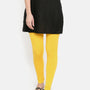 De Moza Ladies Premium Ankle Length Leggings Yellow Solid Viscose