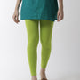 De Moza Ladies Premium Ankle Length Leggings Lime Solid Viscose