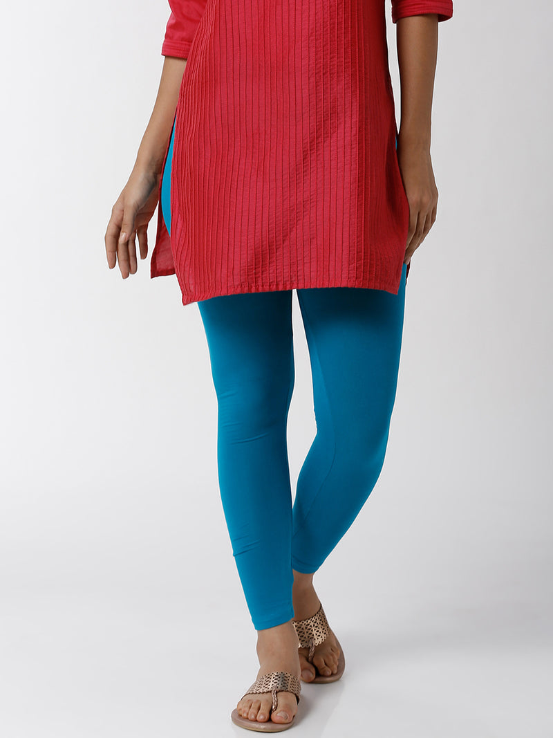De Moza - Women's Blue Leggings (4890552270911)