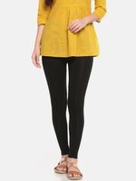 Pack of 2 De Moza Ladies Superior Ankle Leggings Black&Lime