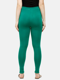 De Moza Superior Ankle Length Leggings Combo Pack of 2 Offwhite&Emerald Green - De Moza