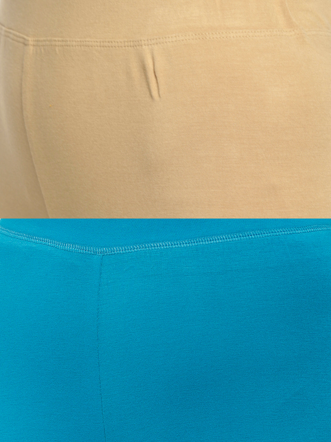 Pack of 2 De Moza Ladies Superior Ankle Leggings Skin&Teal