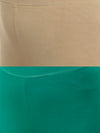 De Moza Superior Ankle Length Leggings Combo Pack of 2 Golden Beige&Emerald Green - De Moza