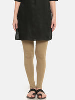 De Moza Superior Ankle Length Leggings Combo Pack of 2 Golden Beige&Teal - De Moza