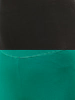 Pack of 2 De Moza Ladies Superior Ankle Leggings Black&Emerald Green