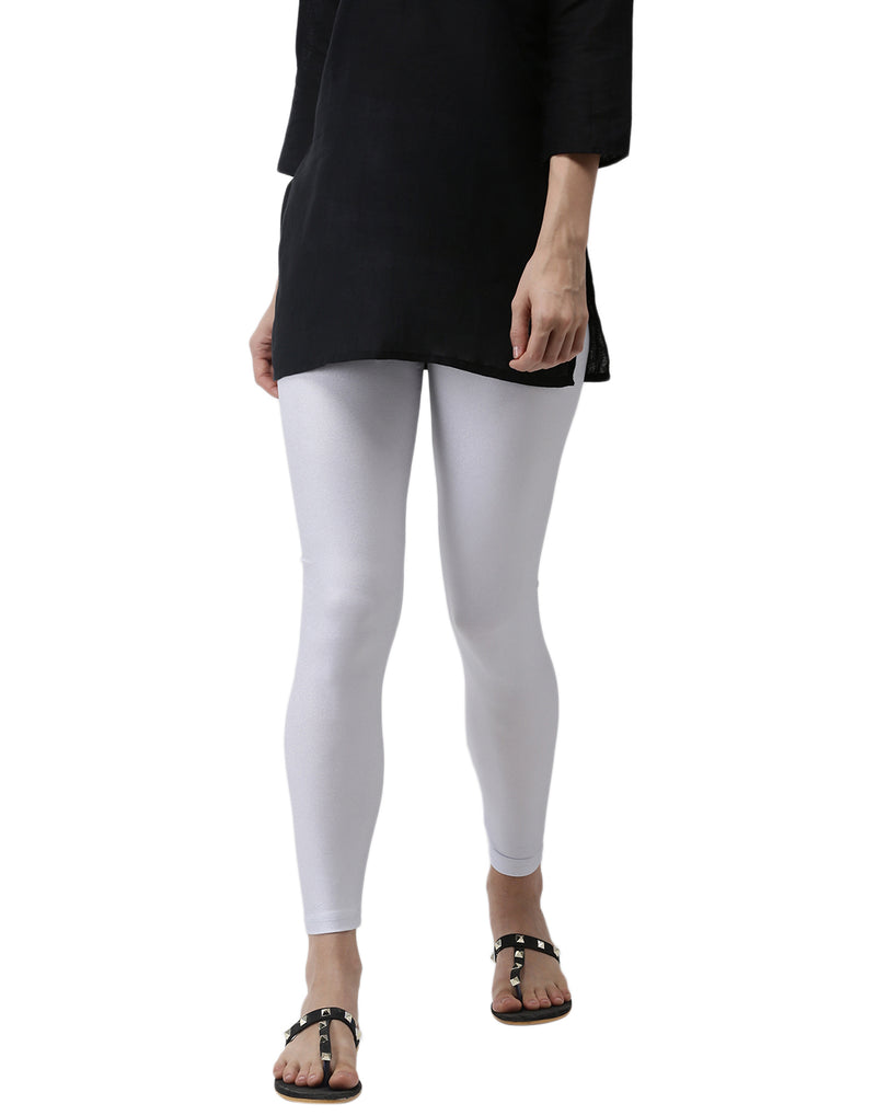 De Moza- Ladies Ankle Length Leggings Silver - De Moza (1974485418047)