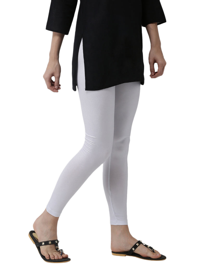 De Moza- Ladies Ankle Length Leggings Silver - De Moza (1974485418047)