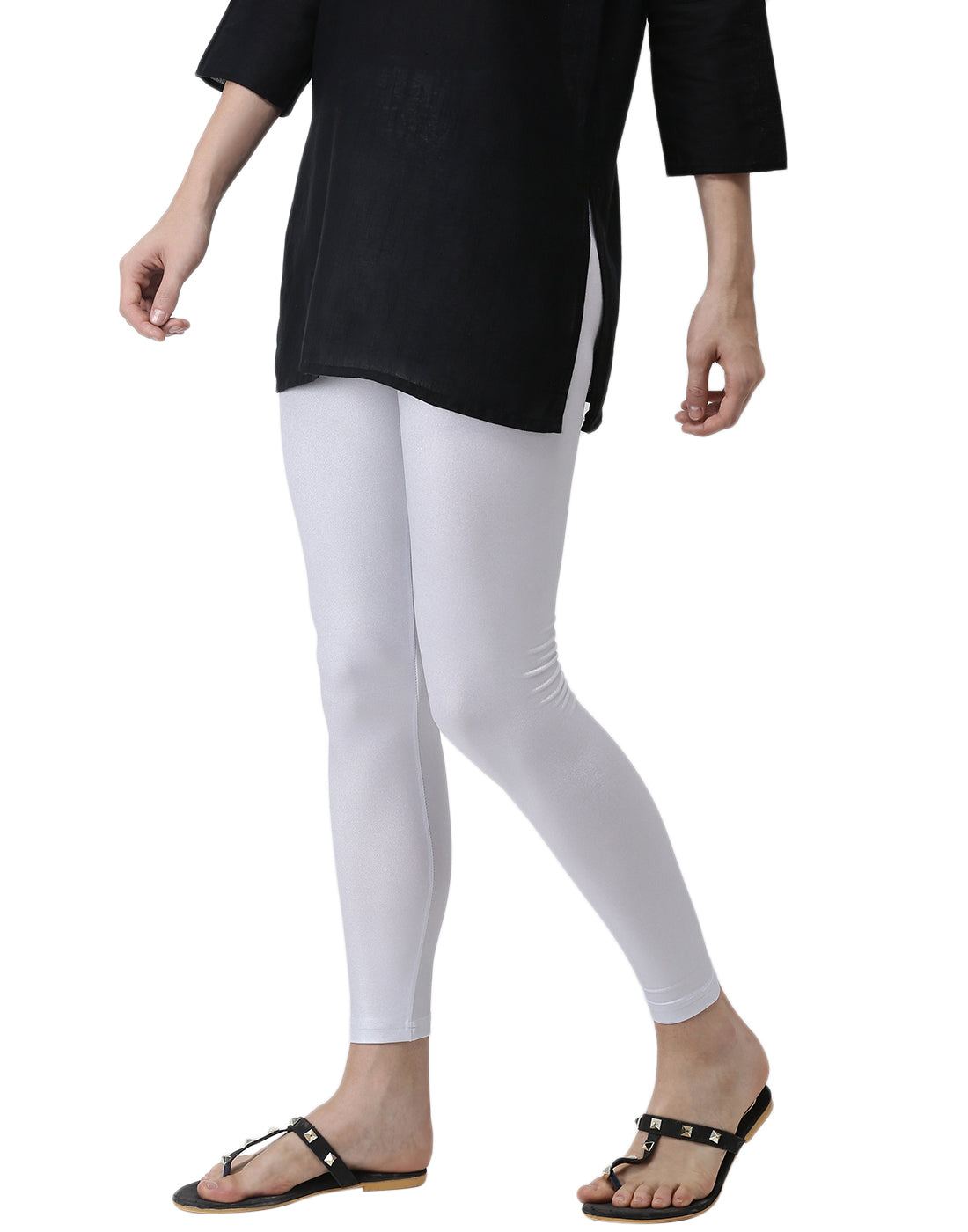 De Moza- Ladies Ankle Length Leggings Silver - De Moza (1974485418047)