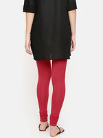 De Moza Ladies Chudidhar Leggings Solid Modal Red - De Moza (6564029562943)