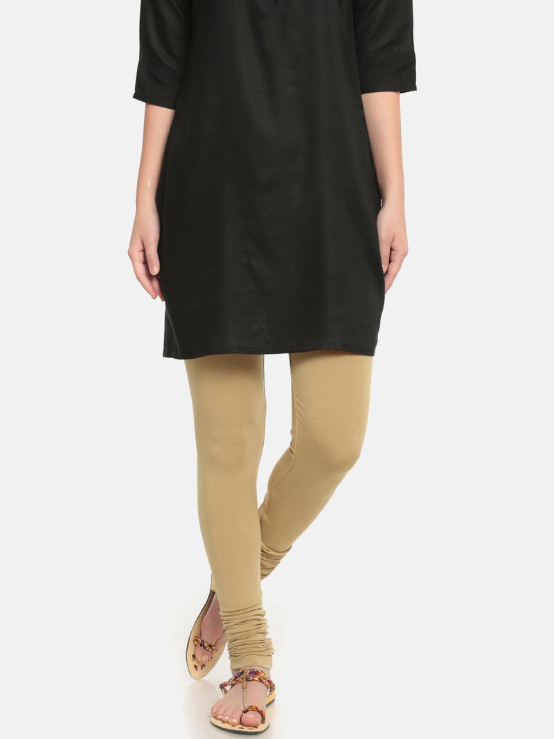 De Moza Women's Chudidhar Leggings Solid Viscose Skin - De Moza (4890553876543)