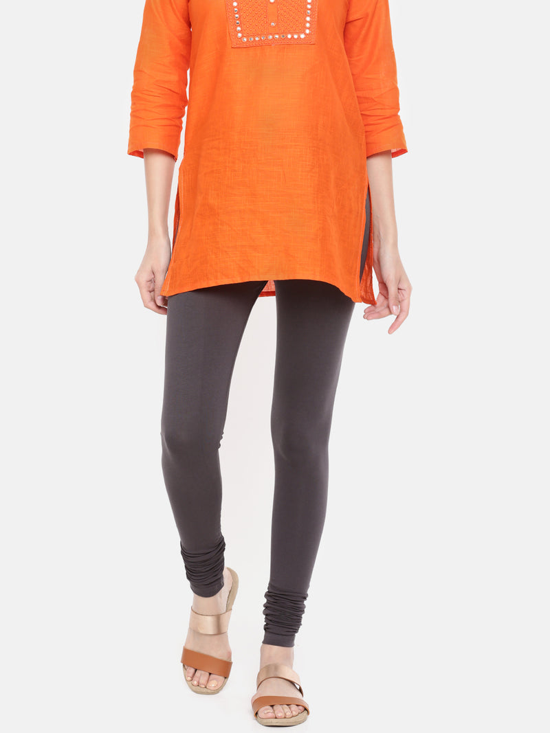 De Moza - Women's Dark Grey Churidar Leggings (4890548994111)