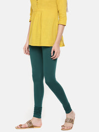 De Moza - Women's Bottle Green Churidar Leggings (4890549485631)