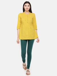 De Moza - Women's Bottle Green Churidar Leggings (4890549485631)