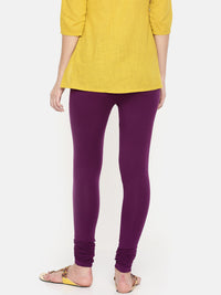 De Moza - Women's Dark Purple Churidar Leggings (4890549059647)