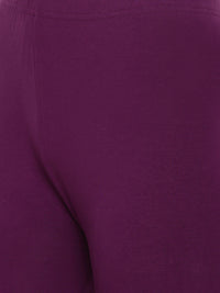 De Moza - Women's Dark Purple Churidar Leggings (4890549059647)