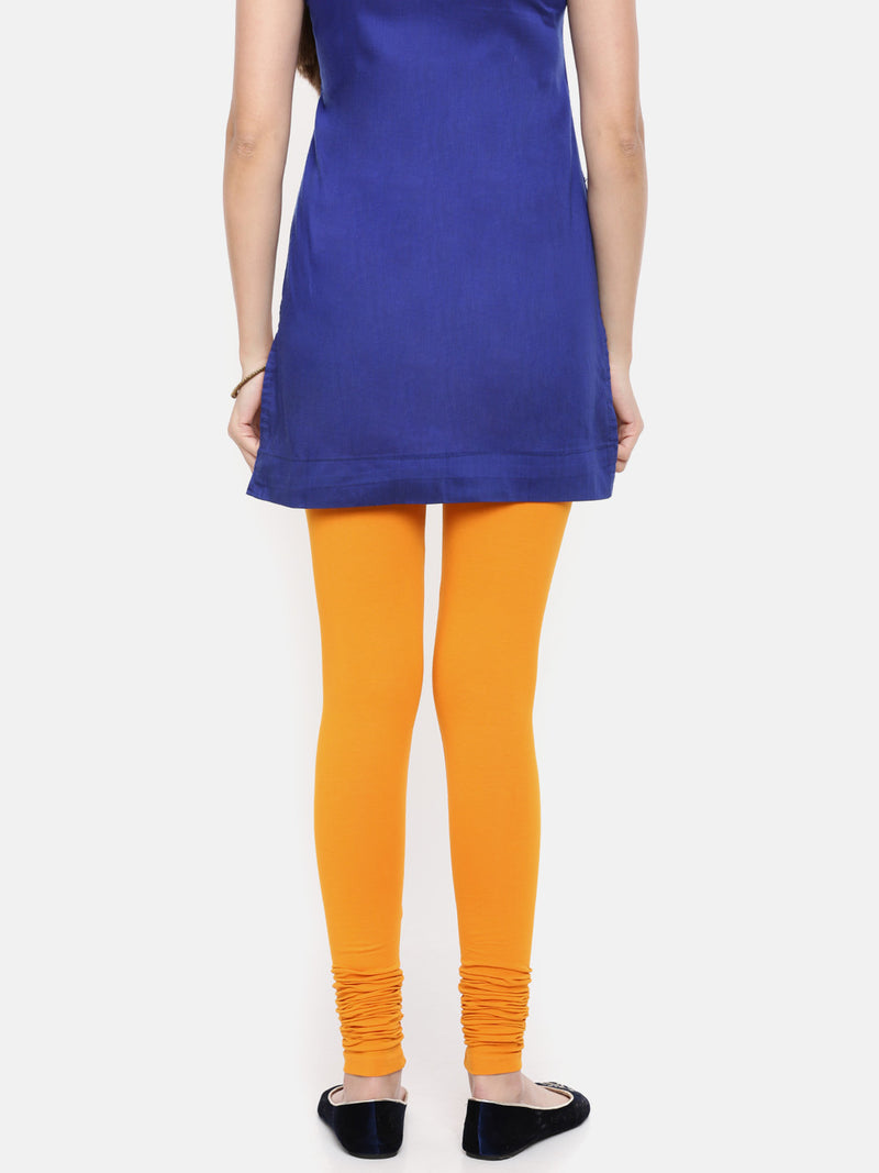 De Moza - Women's Dark Yellow Churidar Leggings (4890549092415)
