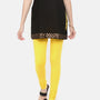 De Moza Women Chudidhar Leggings Solid Cotton Golden Yellow