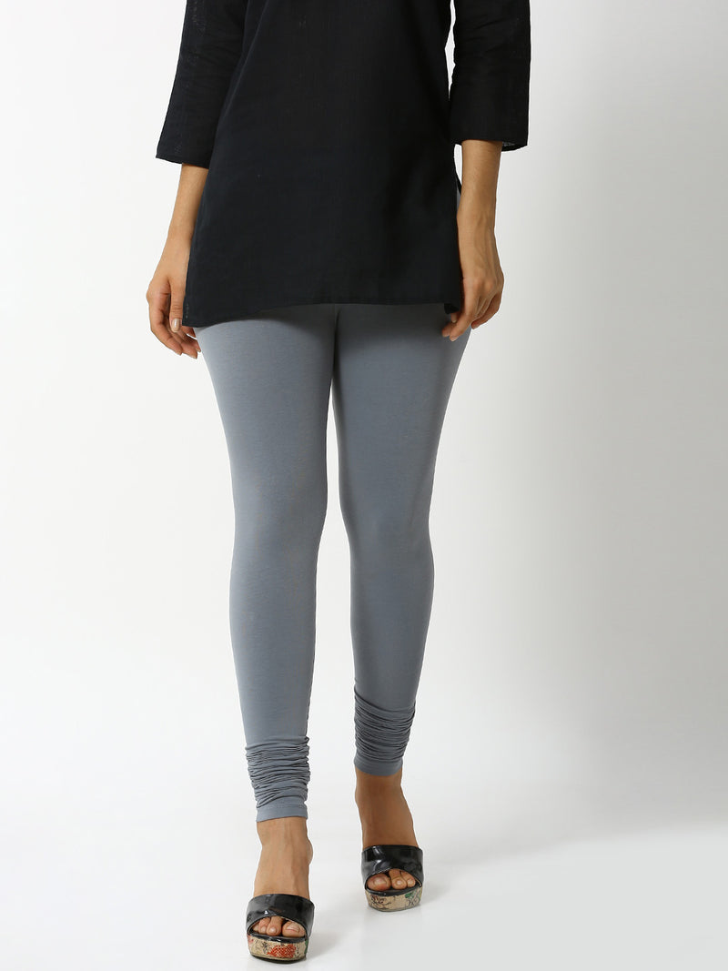 De Moza - Women's Grey Churidar Leggings (4890551124031)