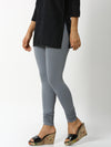 De Moza - Women's Grey Churidar Leggings (4890551124031)