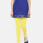 De Moza Women Chudidhar Leggings Solid Cotton Lemon Yellow.