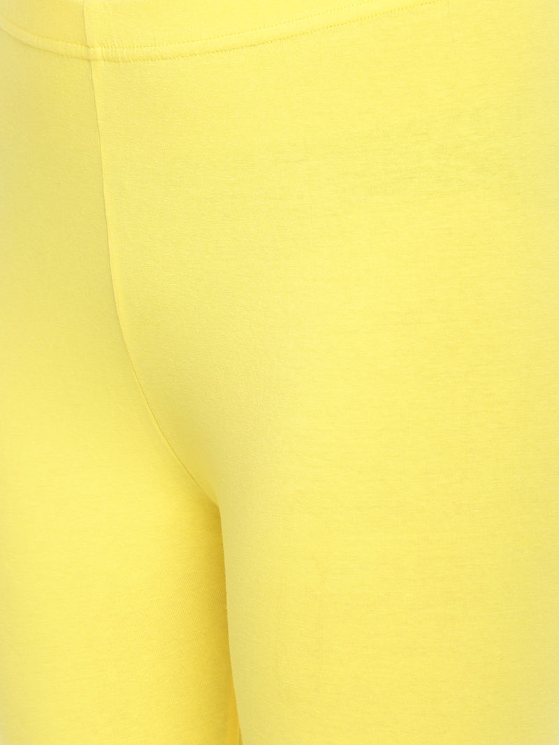 De Moza - Women's Lemon Yellow Churidar Leggings (4890549157951)