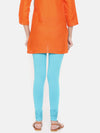 De Moza Women's Chudidhar Leggings Solid Cotton Lycra Light Blue - De Moza (4890550730815)