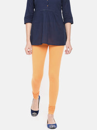 De Moza- Women's Light Orange Churidar Leggings (4890550861887)