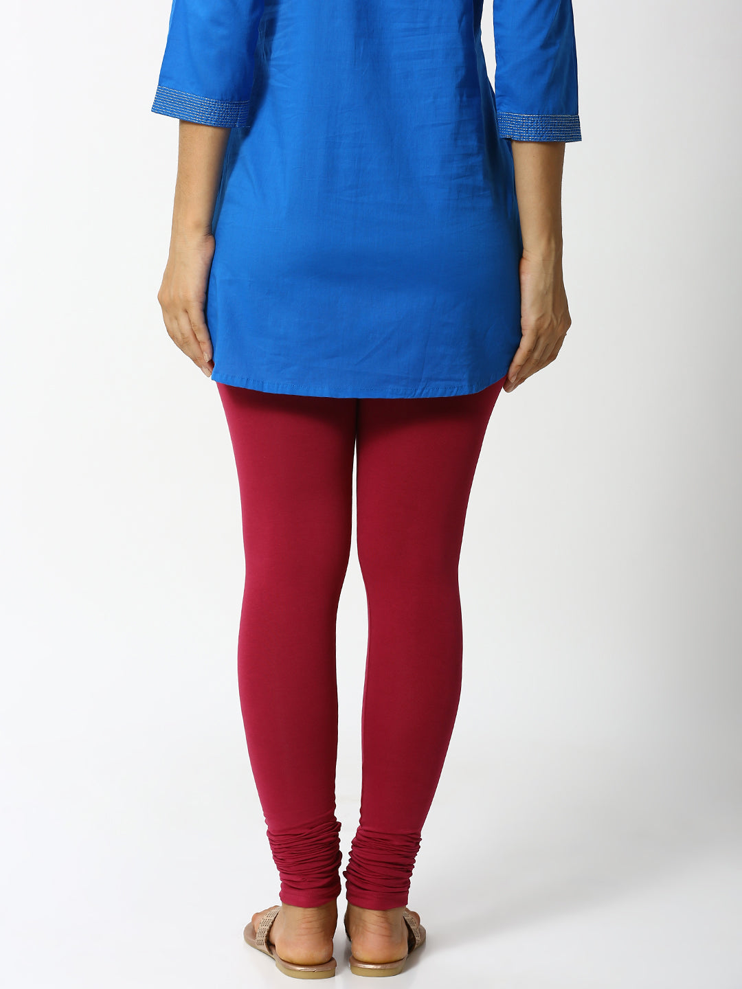 De Moza - Women's Red Churidar Leggings (4890550435903)