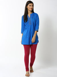 De Moza - Women's Red Churidar Leggings (4890550435903)