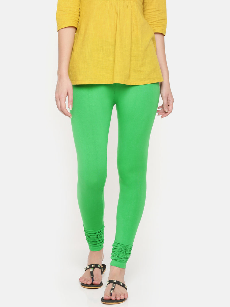 De Moza - Women's Parrot Green Churidar Leggings (4890550665279)