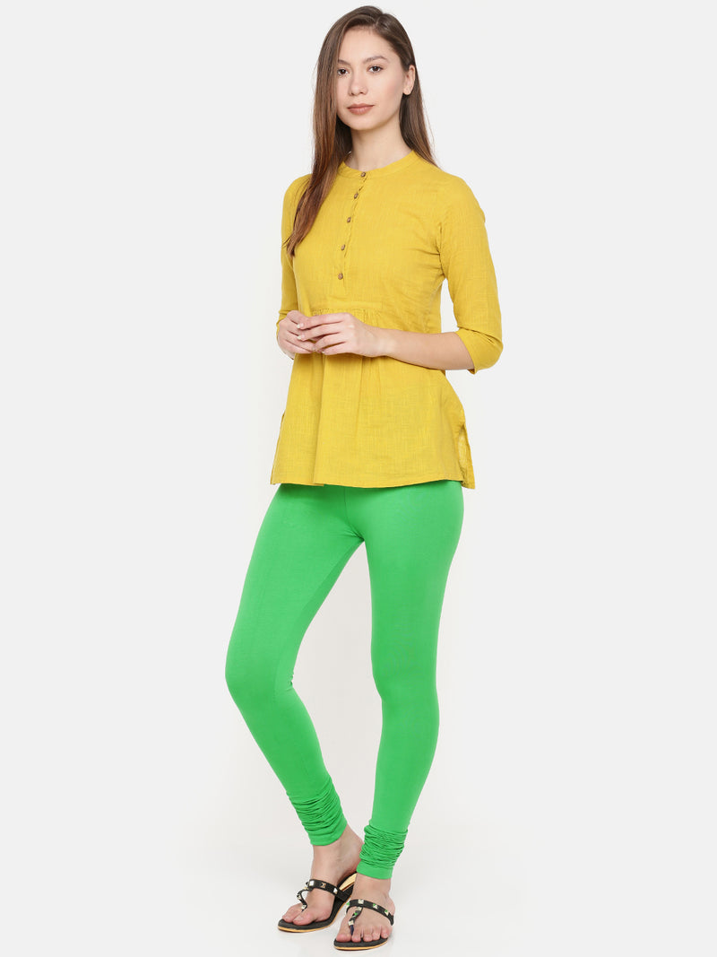 De Moza - Women's Parrot Green Churidar Leggings (4890550665279)