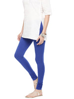 De Moza Ladies Churidar Leggings Solid Lycra Royal Blue