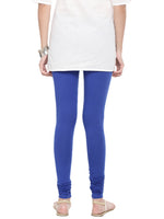 De Moza Ladies Churidar Leggings Solid Lycra Royal Blue