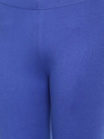 De Moza Ladies Churidar Leggings Solid Lycra Royal Blue