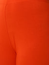 De Moza Ladies Churidar Leggings Solid Lycra Rust Orange